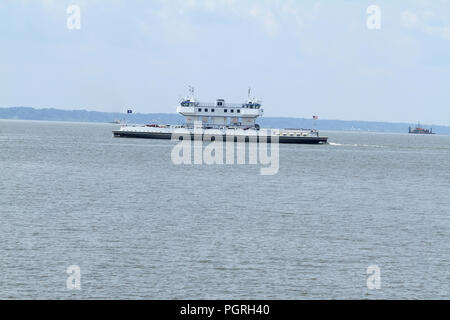 Jamestown - Schottland Fähre auf James River, Virginia, USA Stockfoto