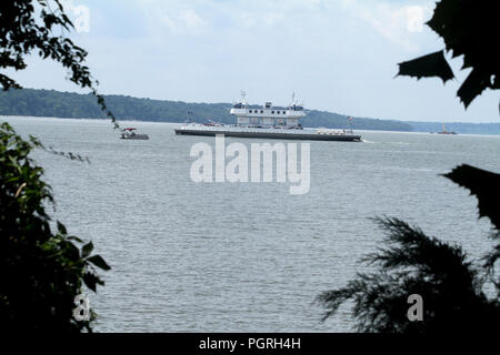 Jamestown - Schottland Fähre am James River, Virginia Stockfoto