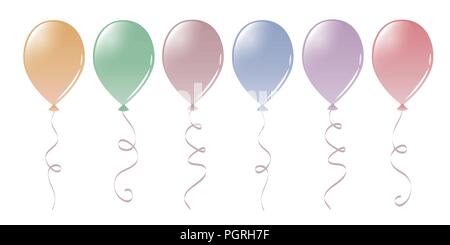 Bunte ballons Pastellfarben illustartion Vector EPS 10. Stock Vektor