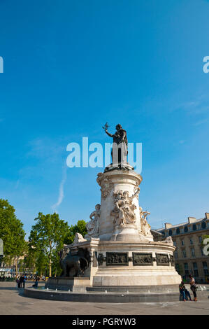 Statue von Marianne, Place de la Republique, Paris, Frankreich Stockfoto