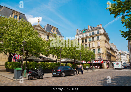 Place Saint Germain des Pres, St Germain des Pres, Left Bank, Paris, Frankreich Stockfoto