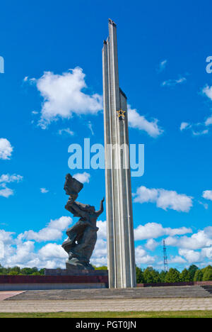 Uzvaras piemineklis, Sieg Gedenkstätte für sowjetische Armee Uzvaras Parks, Riga, Lettland Stockfoto