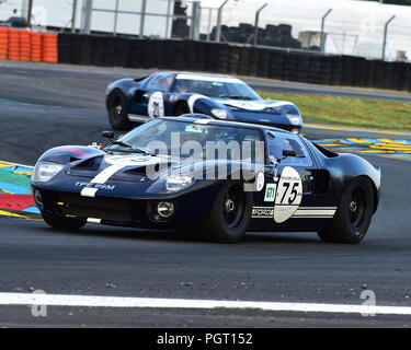 James Farley, Ford GT 40 Mk 1, Plateau 4, Grid4, 1962 bis 1965 Autos, Le Mans Classic 2018, Juli 2018, Le Mans, Frankreich, Rundstrecke, Classic, Classic Stockfoto