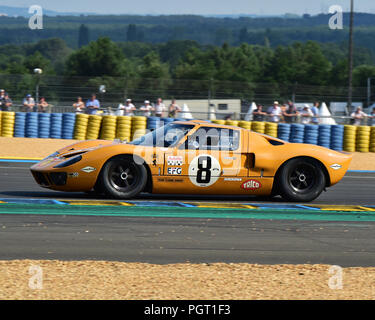 David Hart, Ford GT 40 Mk 1, Plateau 4, Grid4, 1962 bis 1965 Autos, Le Mans Classic 2018, Juli 2018, Le Mans, Frankreich, Rundstrecke, Classic, Classic ca Stockfoto