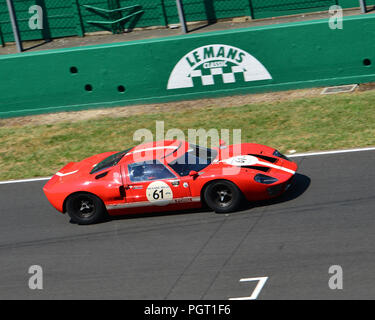 Diogo Ferrao, Ford GT 40 Mk 1, Plateau 4, Grid4, 1962 bis 1965 Autos, Le Mans Classic 2018, Juli 2018, Le Mans, Frankreich, Rundstrecke, Classic, Classic Stockfoto