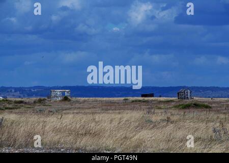 Reisen & Tourismus - Wilde Standorte - Go West-Serie. Remote Isolation & Schönheit in einem der besten Wild Britain's Orte, Dungeness, UK. Stockfoto