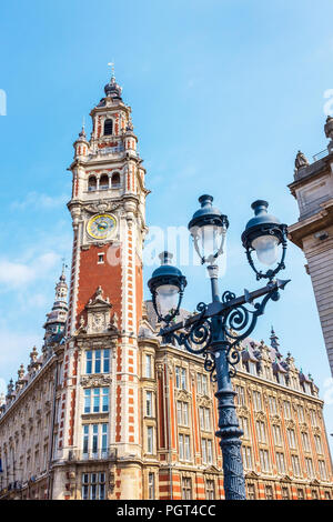 Glockenturm der Industrie und Handelskammer, Chambre de Commerce et de l'industrie, in Place du Theatre, Lille, Hants de Frankreich, Flandern, Frankreich Stockfoto