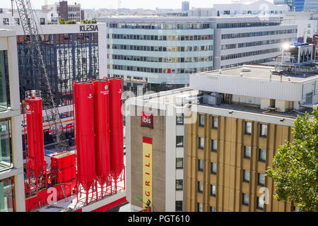 Allgemeine Ansicht eines Part-Dieu, vom Dach der Sky Building, Lyon, Frankreich Stockfoto