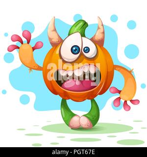 Fanny, niedlich, verrückten Zeichentrickfiguren. Stock Vektor