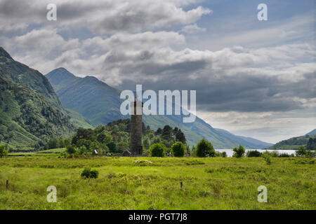 Glenfinnan Monument der Jacobite Aufstand an der Spitze des Loch Schiel in Lochaber schottischen Highlands Schottland Vereinigtes Königreich Stockfoto