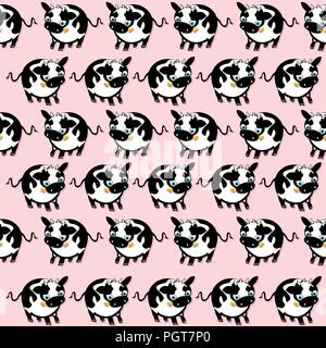 Cute cow nahtlose Muster Stock Vektor