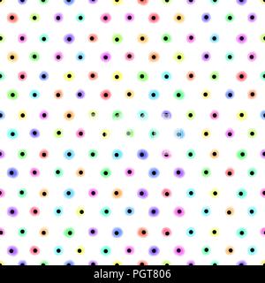 Pastellfarben Polka Dot Seamless Pattern Stock Vektor