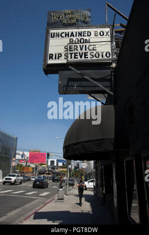 Äußere des Viper Room Club auf dem Sunset Strip in Los Angeles, CA Stockfoto