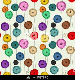 Nahtlose doodle floral fantasy Muster Stock Vektor