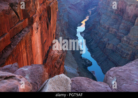 Colorado River von Toroweap übersehen, Grand Canyon NP Stockfoto