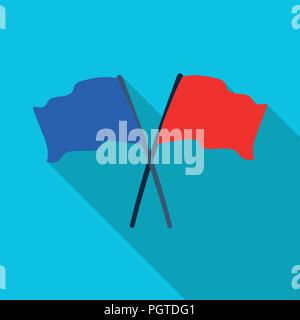 Werben, Kunst, Hintergrund, Banner, leer, blau, farbige, Konzept, gekreuzt, Dekoration, Design, Element, leer, Feind, Event, Stoff, Lack, Flaggen, Fahnenmast, Fahnen, Fahnenmast, Flachbild, Icon, Illustration, wichtig, Informationen, isoliert, Logo, Paintball, Rot, Zeichen, Sport, Stick, Symbol, Vektor-, Web-, Vektor, Vektoren, Stock Vektor