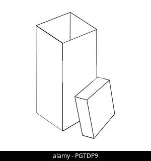 Boxing, Umhüllung, Fall und andere Symbol in der gliederungsansicht Stil., Container, Paket, Symbole in der Sammlung. Stock Vektor