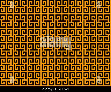 Griechische Ornament. Wiederholt alten geometrischen Grenze Muster. Nahtlose vintage traditionellen Ornamenten. Stock Vektor