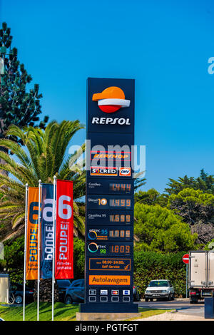 Repsol self service Tankstelle im südlichen Portugal Stockfoto