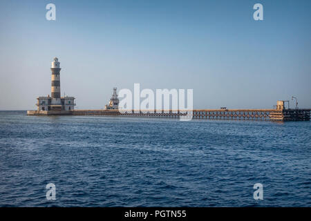 Daedalus Reef Light House, Rotes Meer, Ägypten Stockfoto