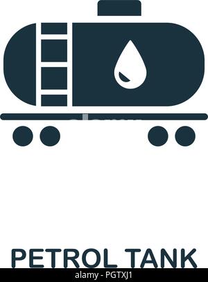 Benzin tank Symbol. Schwarzweiß-Design von Kraft und Energie. UI. Pixel Perfect einfache Piktogramm Benzintank Symbol. Web Design, Apps, sof Stock Vektor