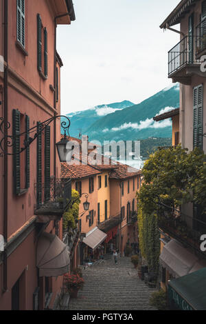 Straßen von Bellagio, Italien Stockfoto