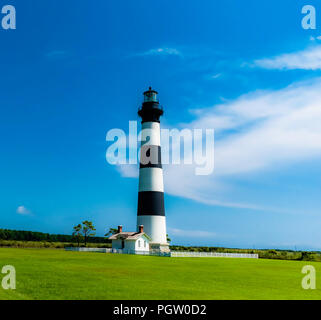 Der Leuchtturm finden Sie südlich von Nags Head NC im Outer Banks. Stockfoto