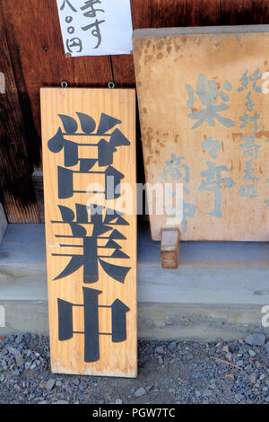 Retro Schild "Offene Stunde' 'In Betrieb' Stockfoto