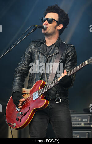 Standon Calling - Tag 2 - Performances mit: Black Rebel Motorcycle Club Wo: London, Großbritannien Wann: 28 Aug 2018 Quelle: WENN.com Stockfoto