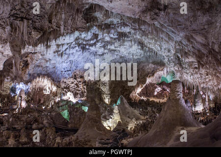 Geologische Formationen in Carlsbad Caverns, Missouri Stockfoto