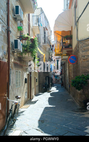 Zurück Straßen der Altstadt, Bari, Apulien, Italien Stockfoto