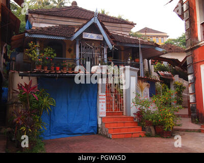 Portugiesische koloniale Erbe in alten Panaji/Panjim, Goa, Indien Stockfoto