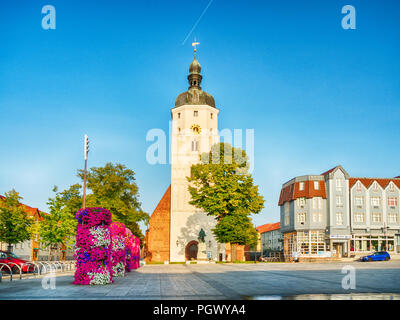 Paul Gerhardt Kirche im Zentrum von Lubben, Spreewald, Deutschland Stockfoto