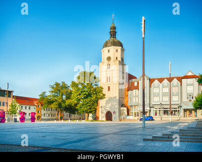 Paul Gerhardt Kirche im Zentrum von Lubben, Spreewald, Deutschland Stockfoto