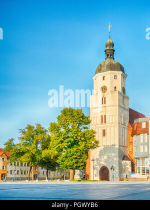 Paul Gerhardt Kirche im Zentrum von Lubben, Spreewald, Deutschland Stockfoto