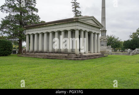 Rouss Mausoleum in Mt Hebron Friedhof in Winchester VA Stockfoto