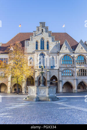 Rathaus Gebäude am Marktplatz von Hildesheim, Deutschland Stockfoto