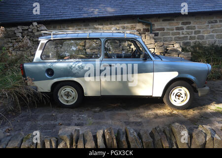 Voll auf der Seite der Trabant Kombi war von 1957 bis 1990 in der ehemaligen DDR hergestellt Stockfoto