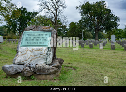 Stonewall Friedhof in Mt Hebron in Winchester VA Stockfoto
