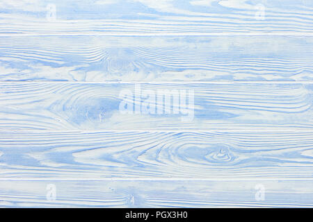 Hellblau-weiß Textur oder Hintergrund schäbig aus Holz Arbeitsplatte oder Tisch. Stockfoto