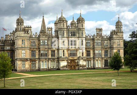 Burghley House ist ein Grand sechzehnten Jahrhundert Country House, Stamford, Lincolnshire, England Home zu William Cecil, dem Ersten Lord Burghley Stockfoto