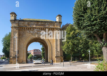 Porte Serpenoise, néo-classique City Gate in der Stadt Metz, Moselle, Lorraine, Frankreich Stockfoto