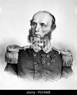 Schlacht von Lissa - (jetzt die Insel Vis - Kroatien) vom 20. Juli 1866 - Admiral Tegetthoff Stockfoto