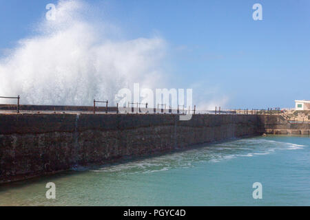Leuchtturm von Alexandria und thr Montaza Palastes Stockfoto