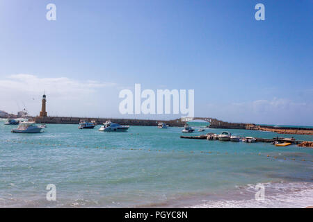 Leuchtturm von Alexandria und thr Montaza Palastes Stockfoto