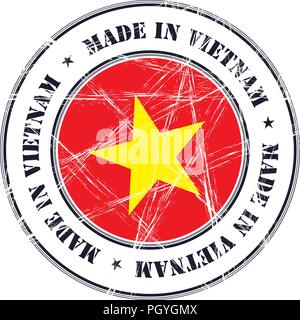 In Vietnam grunge Gummi Stempel mit Flagge gemacht Stock Vektor