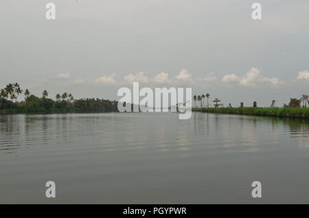 Backwater in Kerala Stockfoto