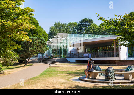 Leamington Spa Royal Leamington Spa Town The Glasshouse und das Veranstaltungszentrum in jephson Gärten Leamington Spa Warwickshire, England Großbritannien gb Europa Stockfoto