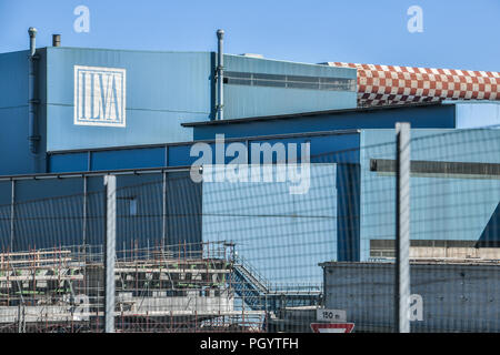 Genua, Italien - 15 August, 2018: Eine allgemeine Ansicht der ILVA, das größte italienische Stahlarbeiter Unternehmen in Europa. Stockfoto