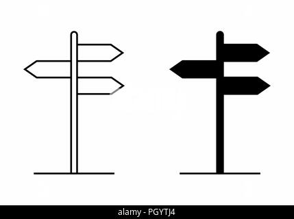 Schwarze und weiße Abbildung des isolierten Richtung Platten Stock Vektor